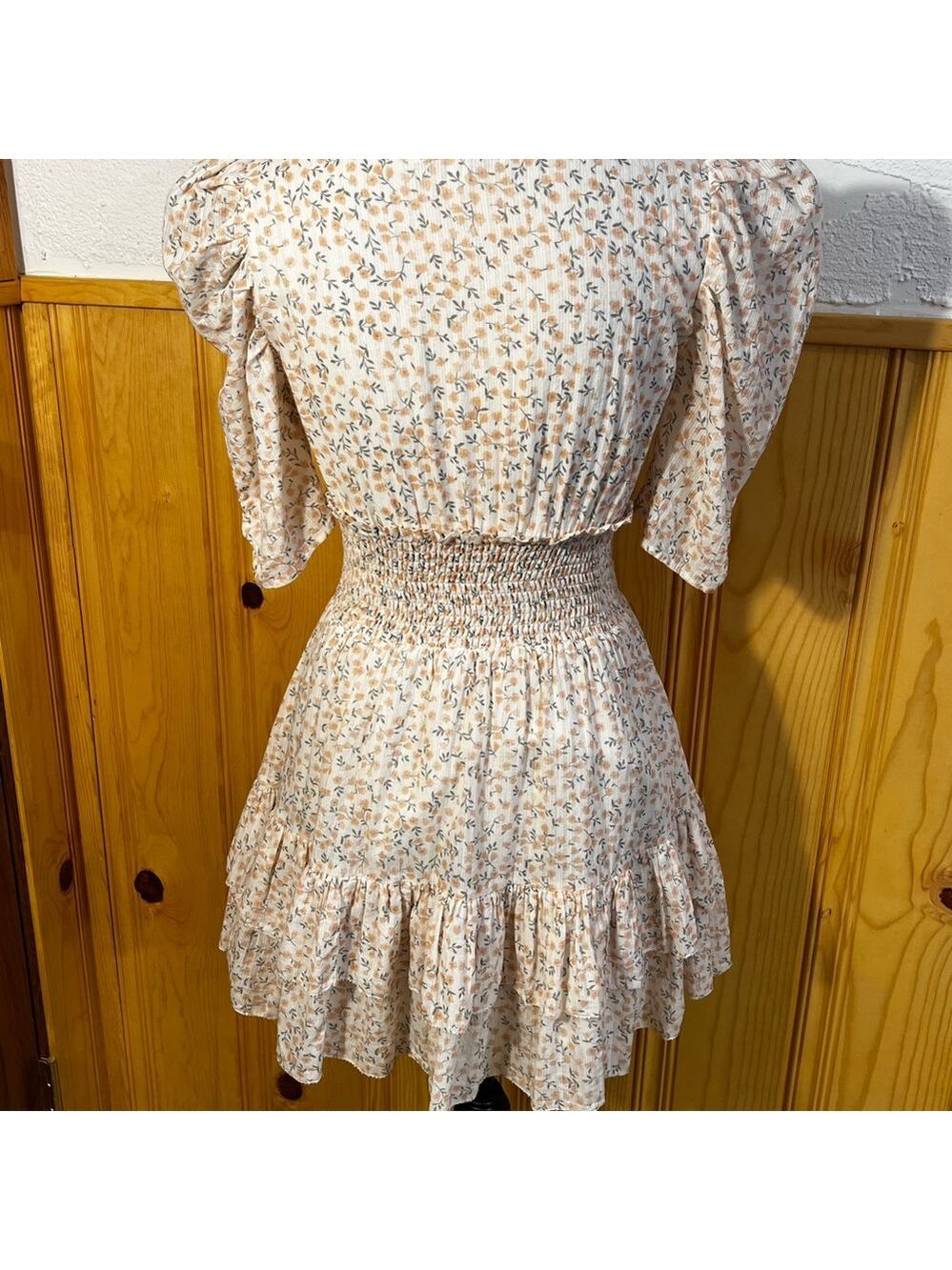 Cleobella Sadie Floral Plunge Mini Dress Sz-XS - Picture 5 of 10